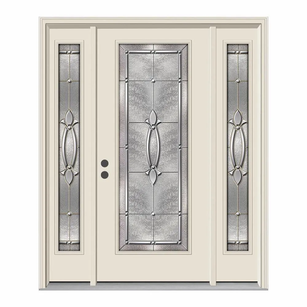 66 in. x 80 in. Full Lite Blakely Primed Steel Prehung Right-Hand Inswing Front Door with Sidelites