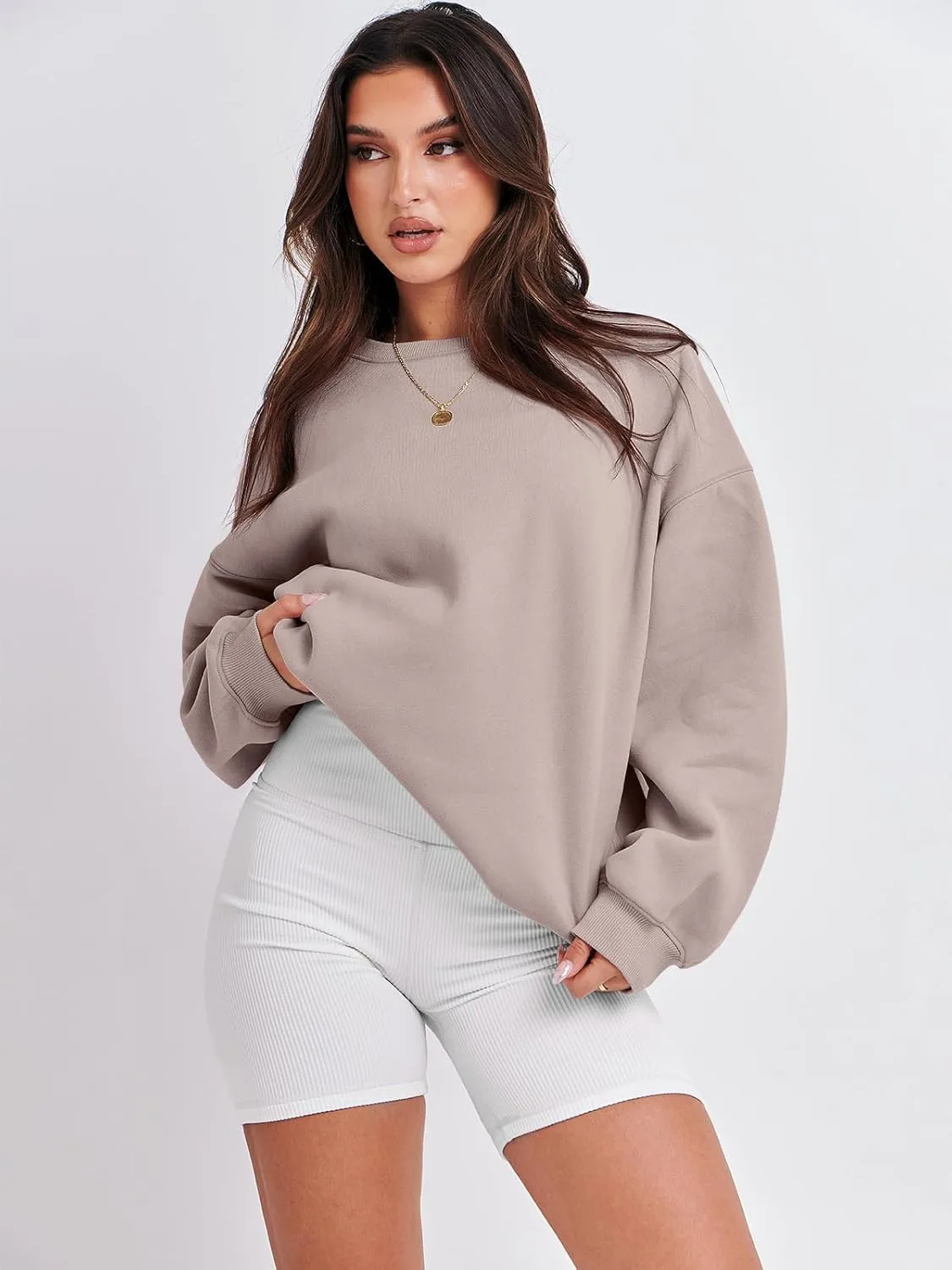 ANRABESS Oversized Sweatshirt for Women Crewneck Y2K Hoodies Fleece Casual Comfy Pullover Top Fall Outfits Clothes 2025