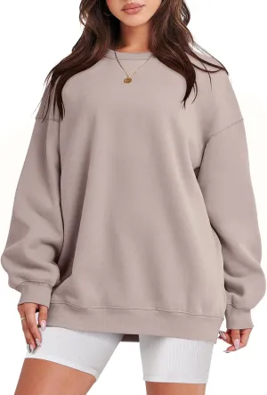 ANRABESS Oversized Sweatshirt for Women Crewneck Y2K Hoodies Fleece Casual Comfy Pullover Top Fall Outfits Clothes 2025
