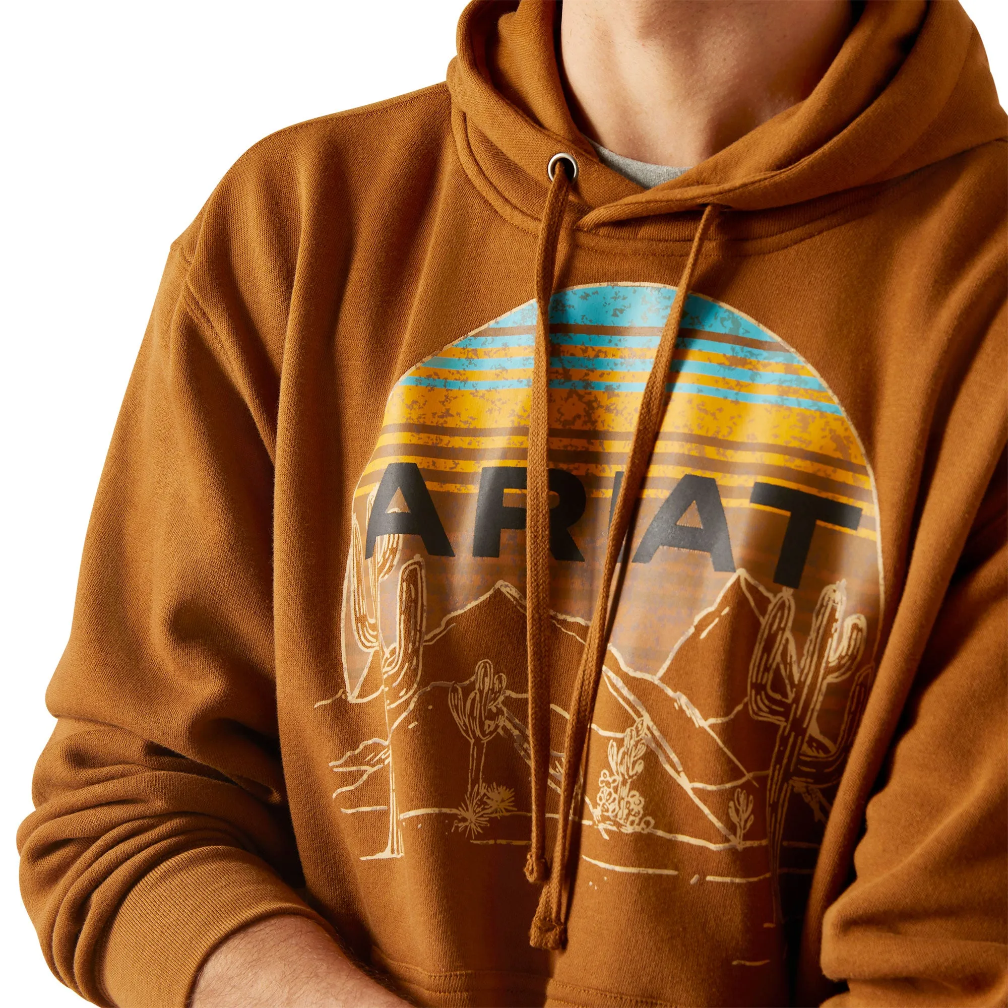 Ariat Men's Desert Sunrise Chestnut Horse Graphic Hoodie 10046652