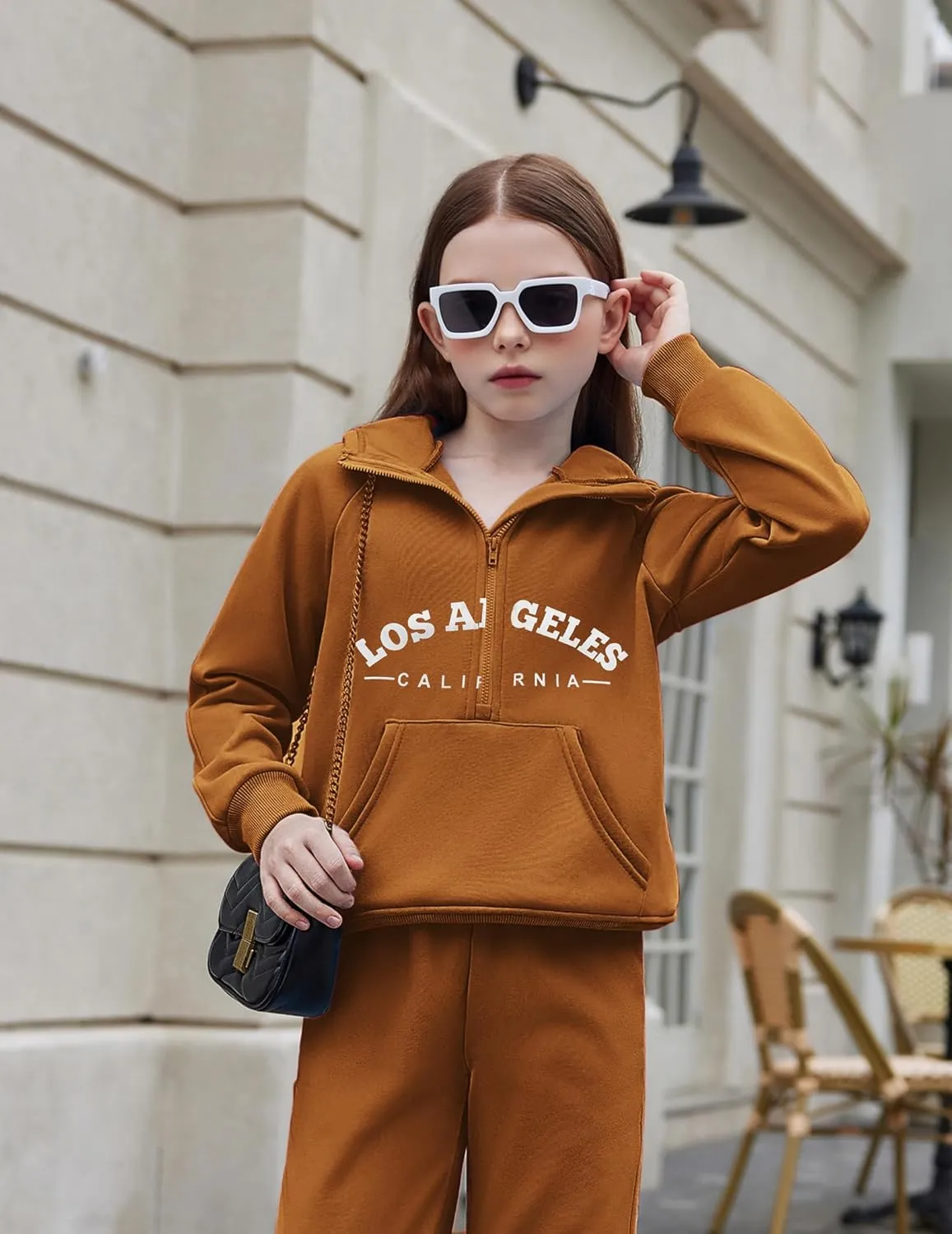 Arshiner Girls Sweatshirt Half Zip Hoodie Fleece Pullover Sweatshirts for Teen Girls Fall Winter Clothes Thumb Hole