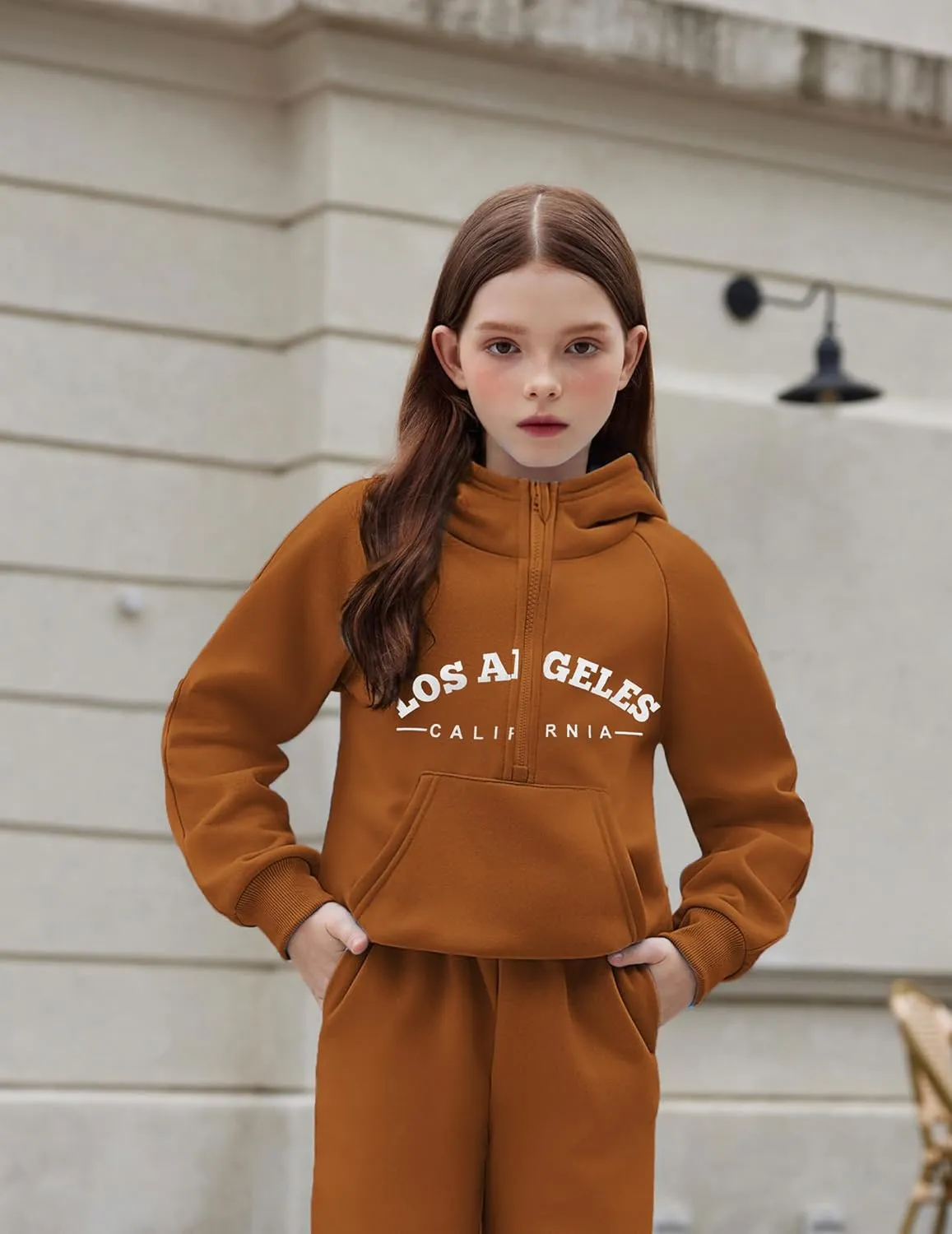Arshiner Girls Sweatshirt Half Zip Hoodie Fleece Pullover Sweatshirts for Teen Girls Fall Winter Clothes Thumb Hole