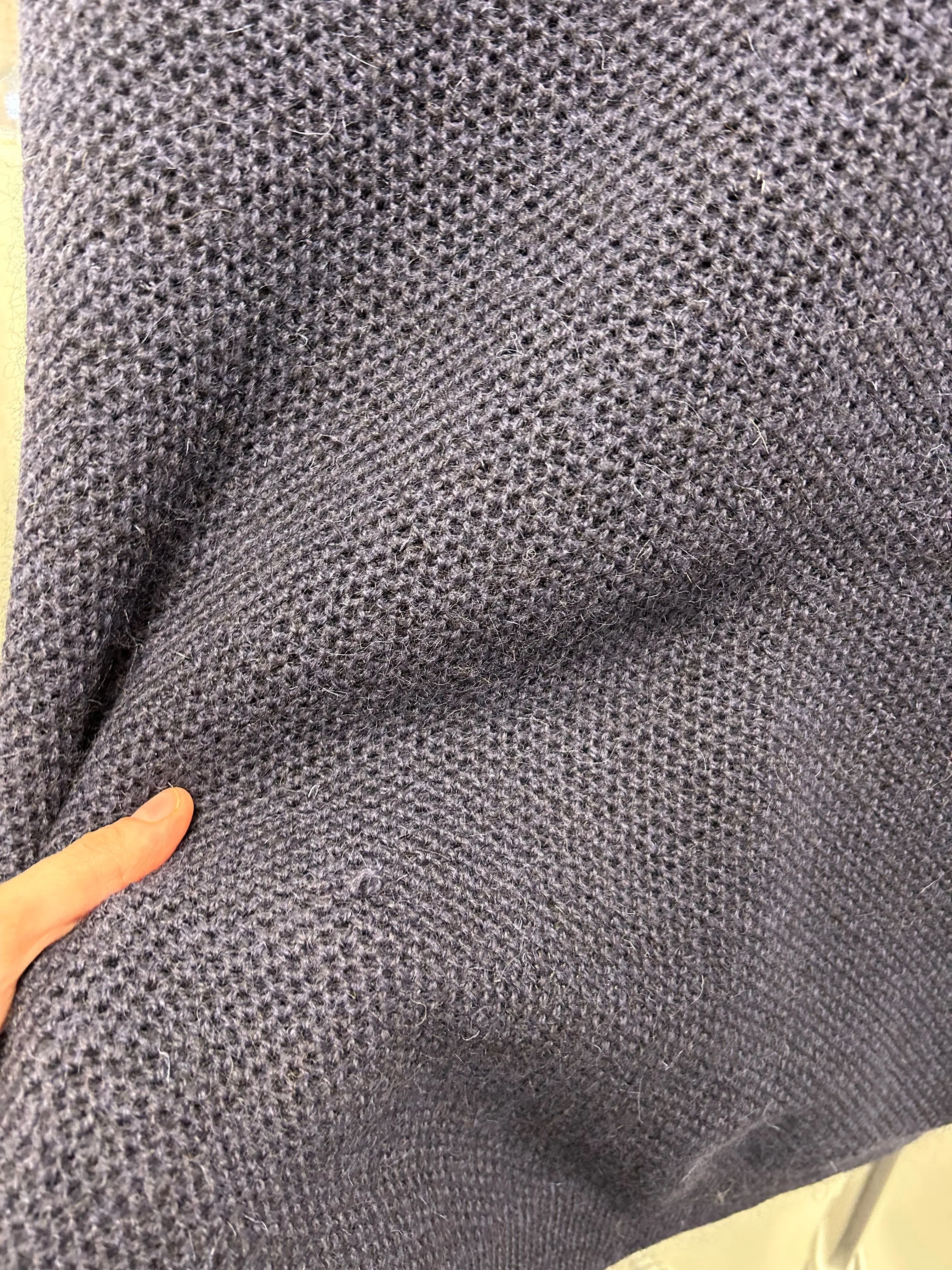 Arthur Beale Men's Navy Zip Up Jumper, X-Large (Pre-loved)