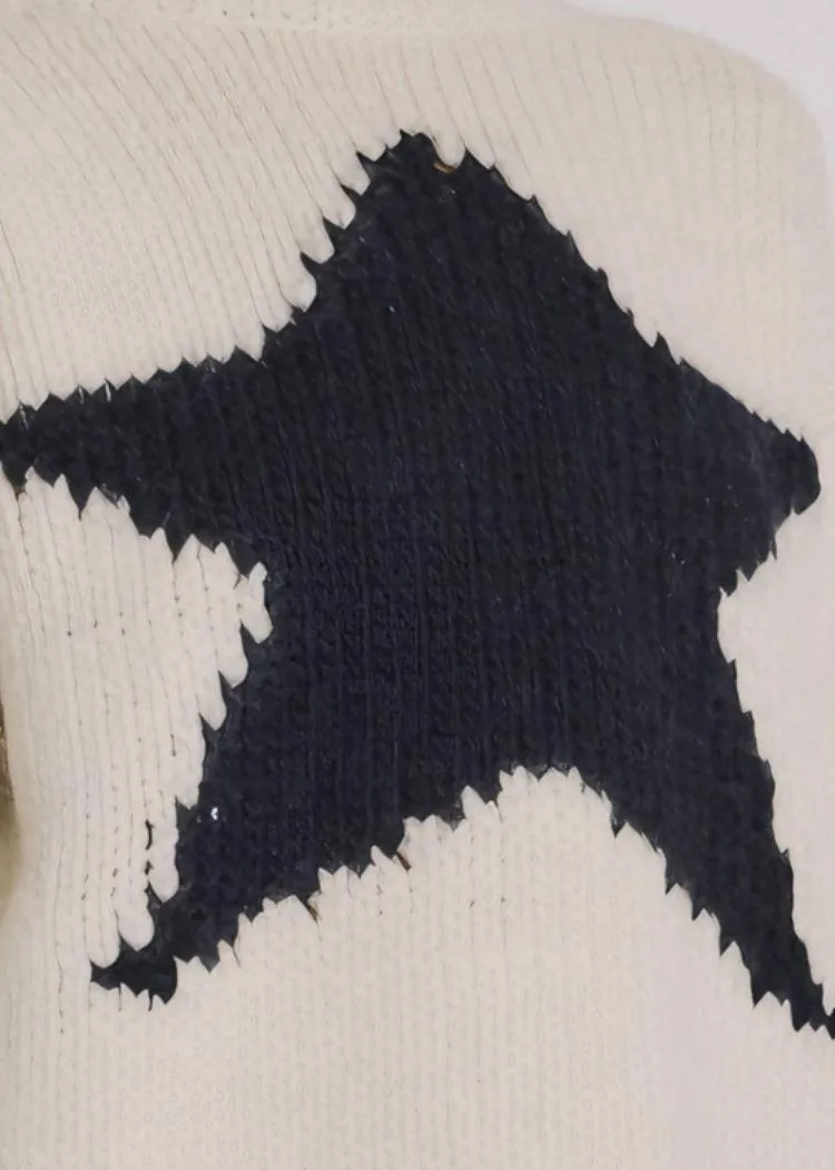 Berenice Ambre Round Neck Star Sweater