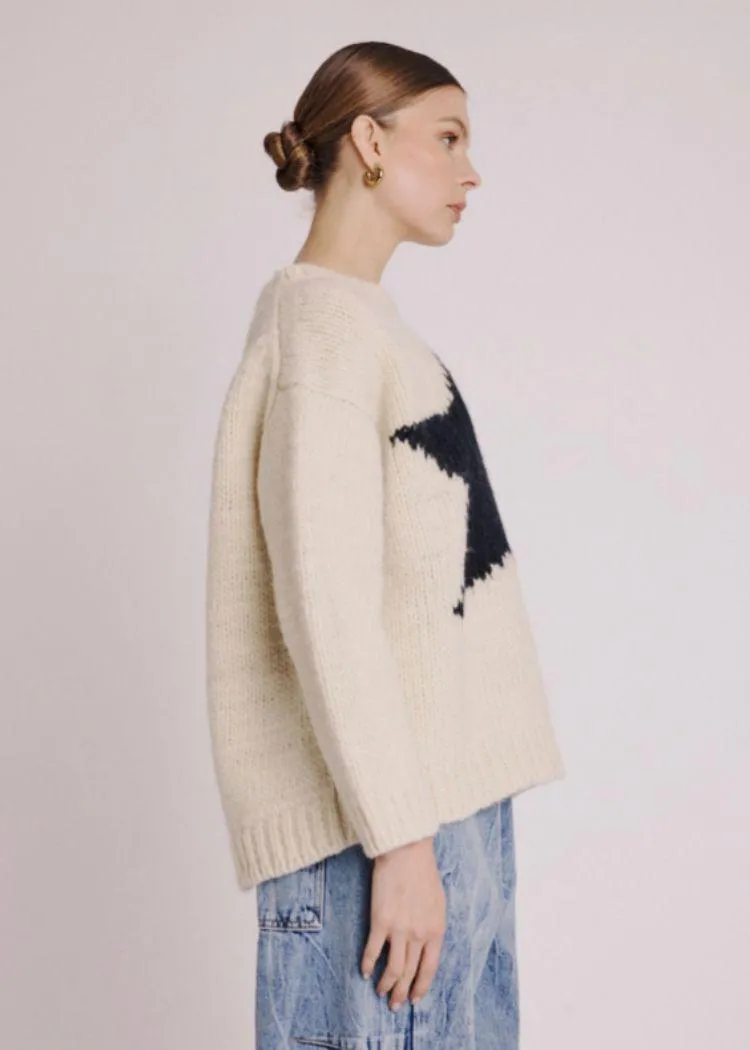 Berenice Ambre Round Neck Star Sweater
