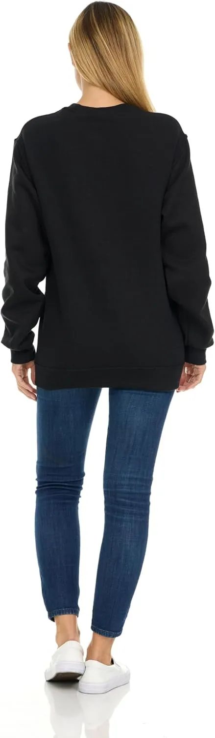 BILLIONHATS 3 Pack Womens Oversized Crew Neck Sweatshirt, Fleece Lined, Bulk Wholesale Sweatshirts