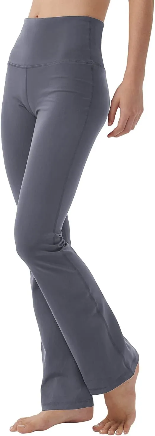 Bootcut Yoga Pants for Women with Hidden Pockets High Waist Workout Pants Tummy Control Dress Bootleg Work Pants
