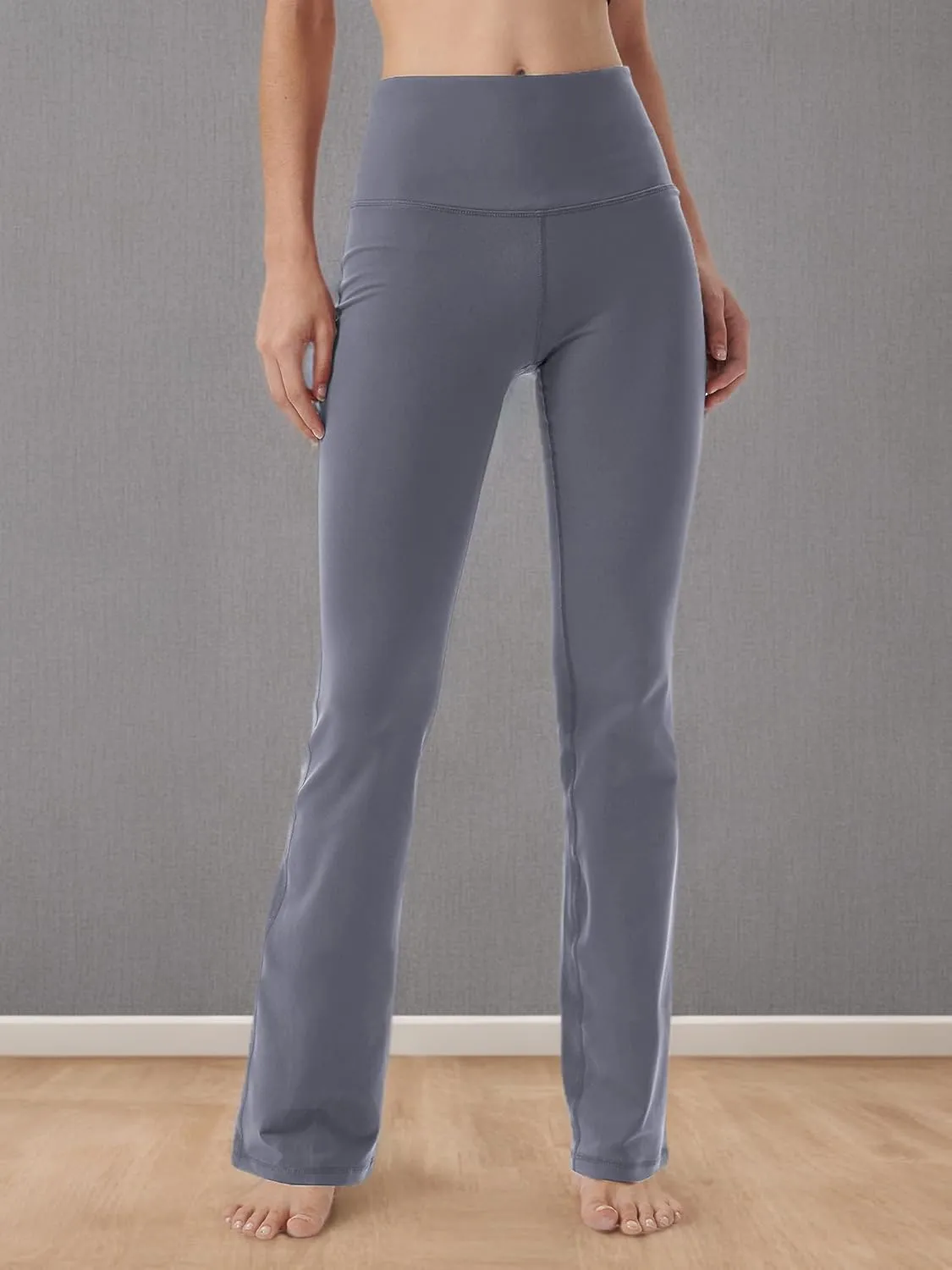 Bootcut Yoga Pants for Women with Hidden Pockets High Waist Workout Pants Tummy Control Dress Bootleg Work Pants