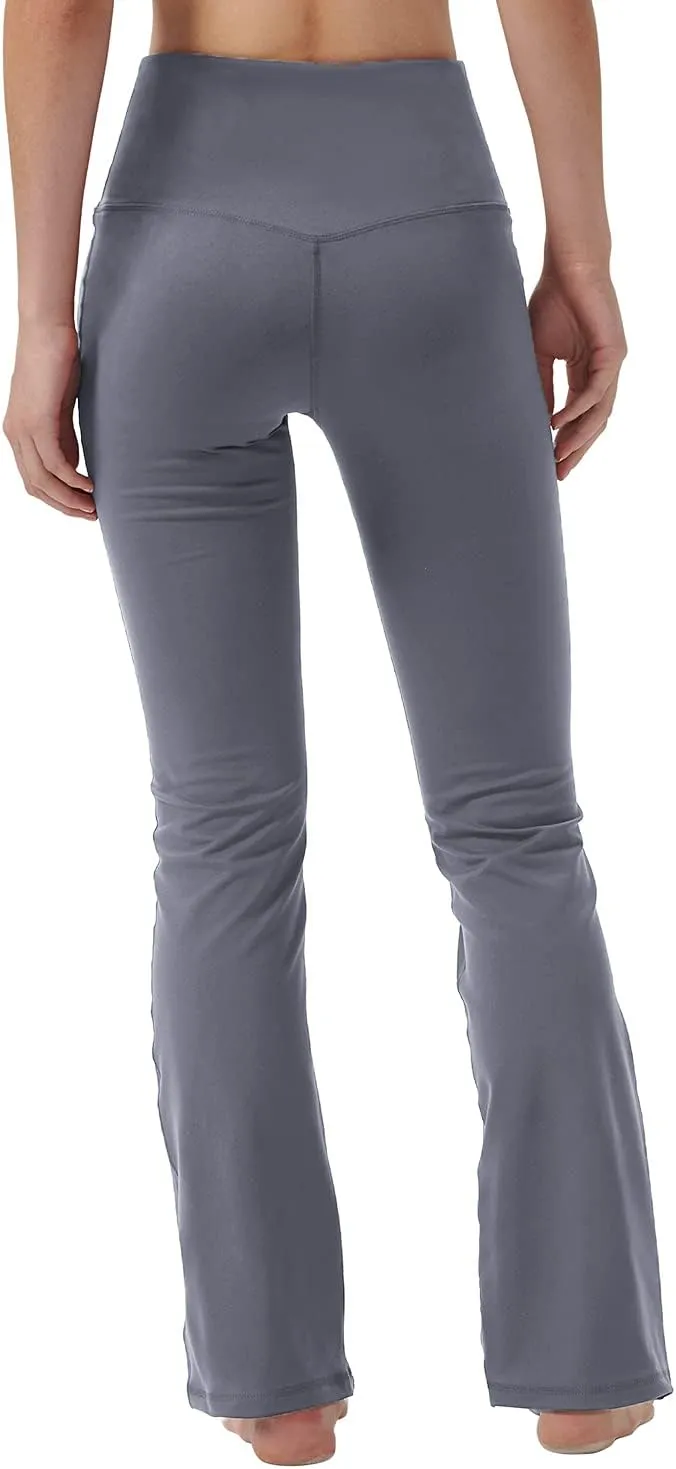 Bootcut Yoga Pants for Women with Hidden Pockets High Waist Workout Pants Tummy Control Dress Bootleg Work Pants