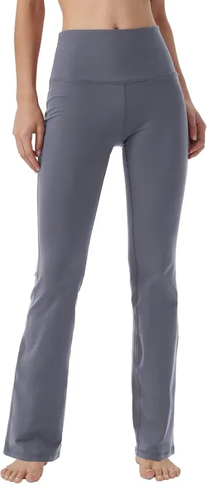 Bootcut Yoga Pants for Women with Hidden Pockets High Waist Workout Pants Tummy Control Dress Bootleg Work Pants
