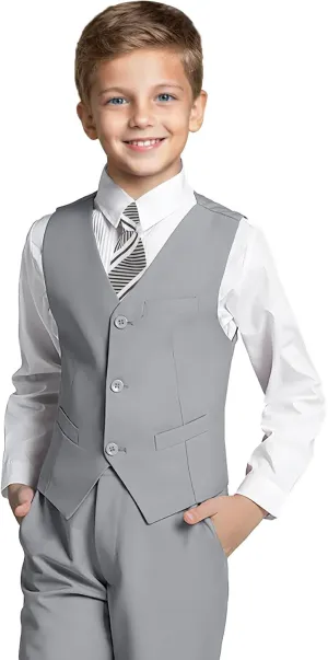 Boys' Formal Suit Set Slim Fit Kids Formal Suits Toddler Tuxedo Wedding Prom Classic Outfit for Teen