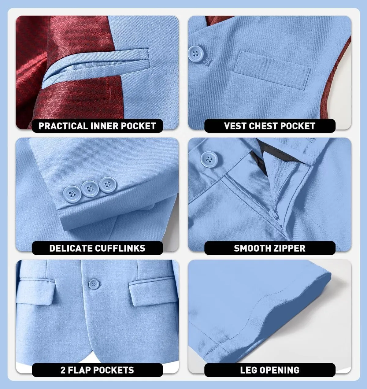Boys Suit 4-Pieces Toddler Tuxedo Vest Pants Set Suits for Boys Communion Dress Clothes Ring Bearer Outfit