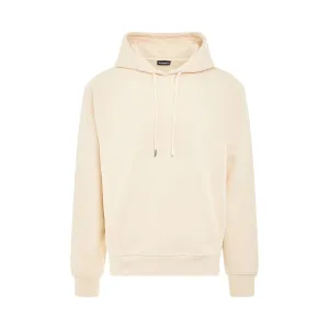 Brode Embroidered Logo Hoodie in Beige