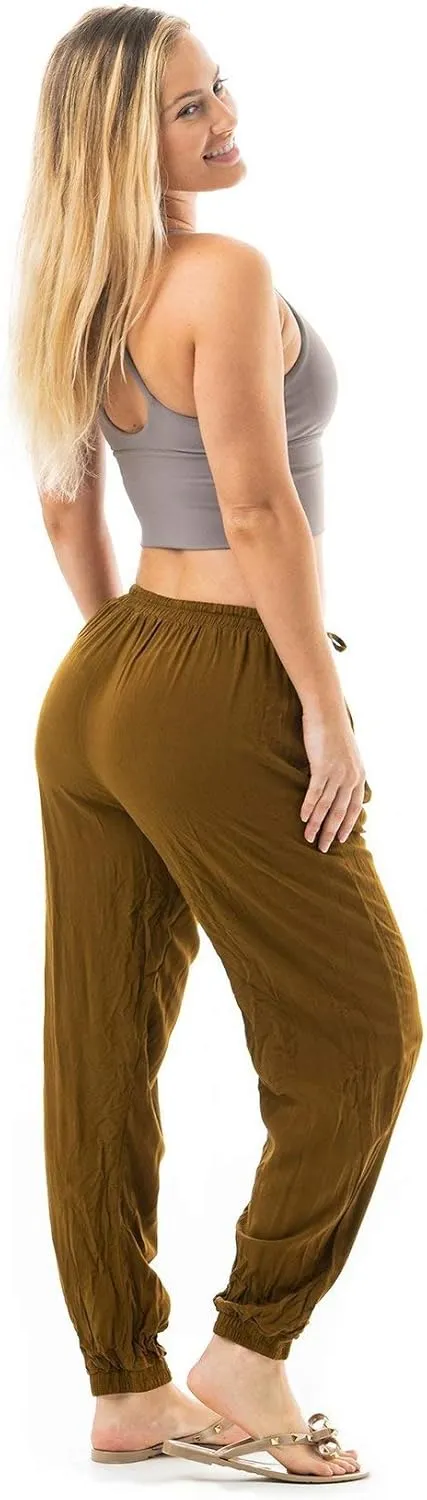 Buddha Pants Miami Jogger Harem Pants  Unisex Cotton Joggers with Pockets  Tapered, Casual for Yoga, Gym & Lounge Wear