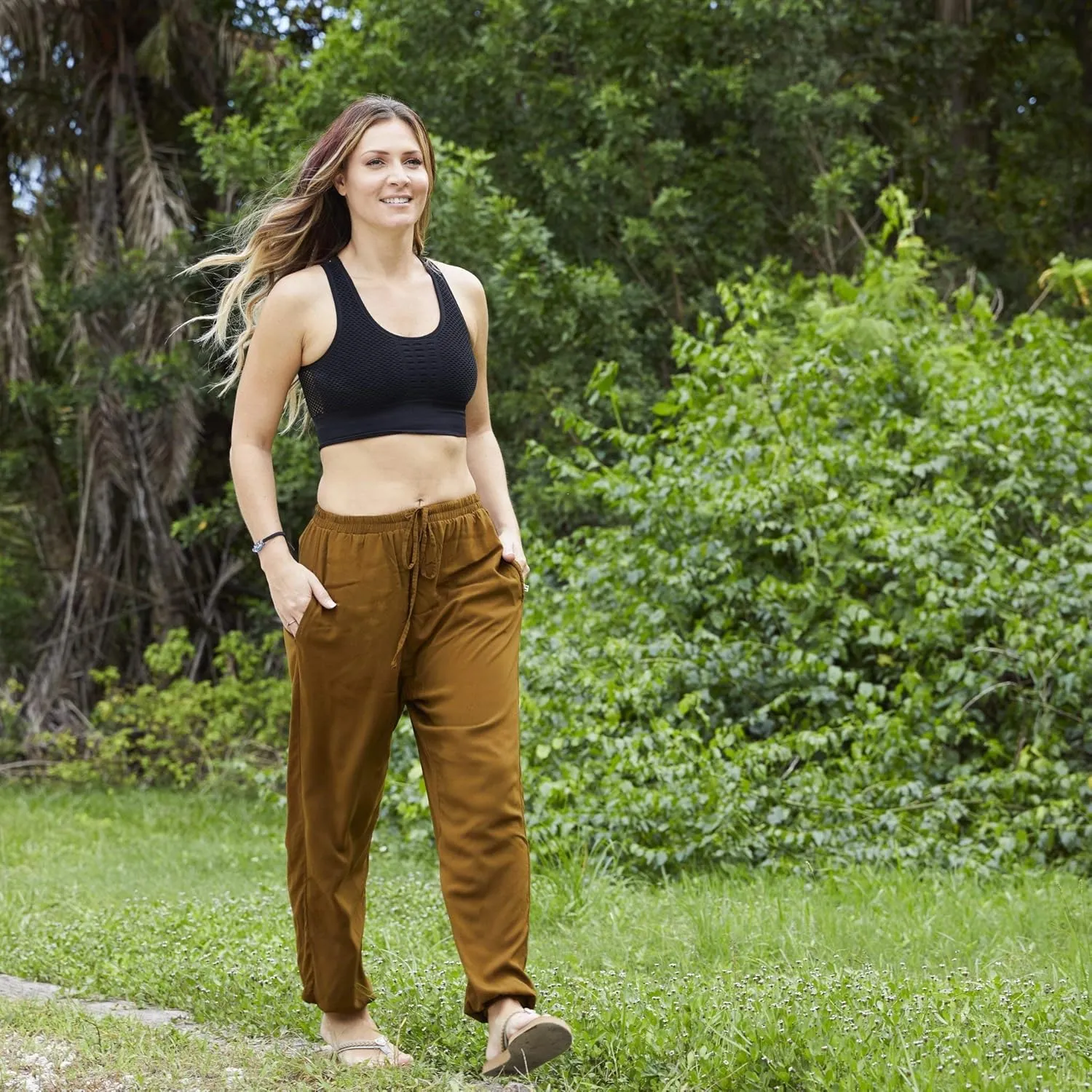 Buddha Pants Miami Jogger Harem Pants  Unisex Cotton Joggers with Pockets  Tapered, Casual for Yoga, Gym & Lounge Wear
