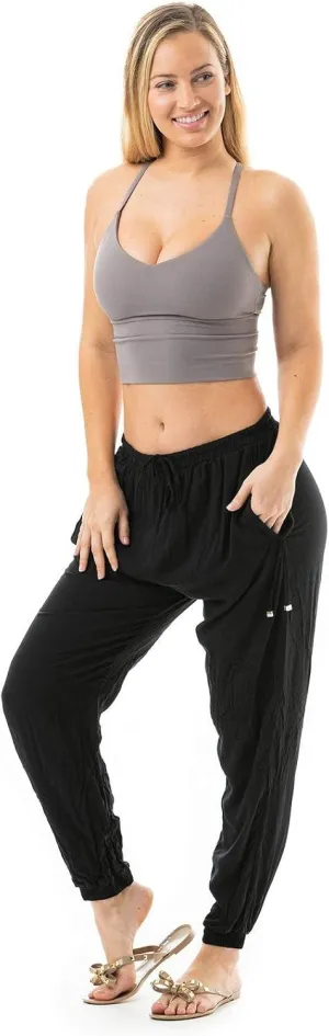 Buddha Pants Miami Jogger Harem Pants  Unisex Cotton Joggers with Pockets  Tapered, Casual for Yoga, Gym & Lounge Wear