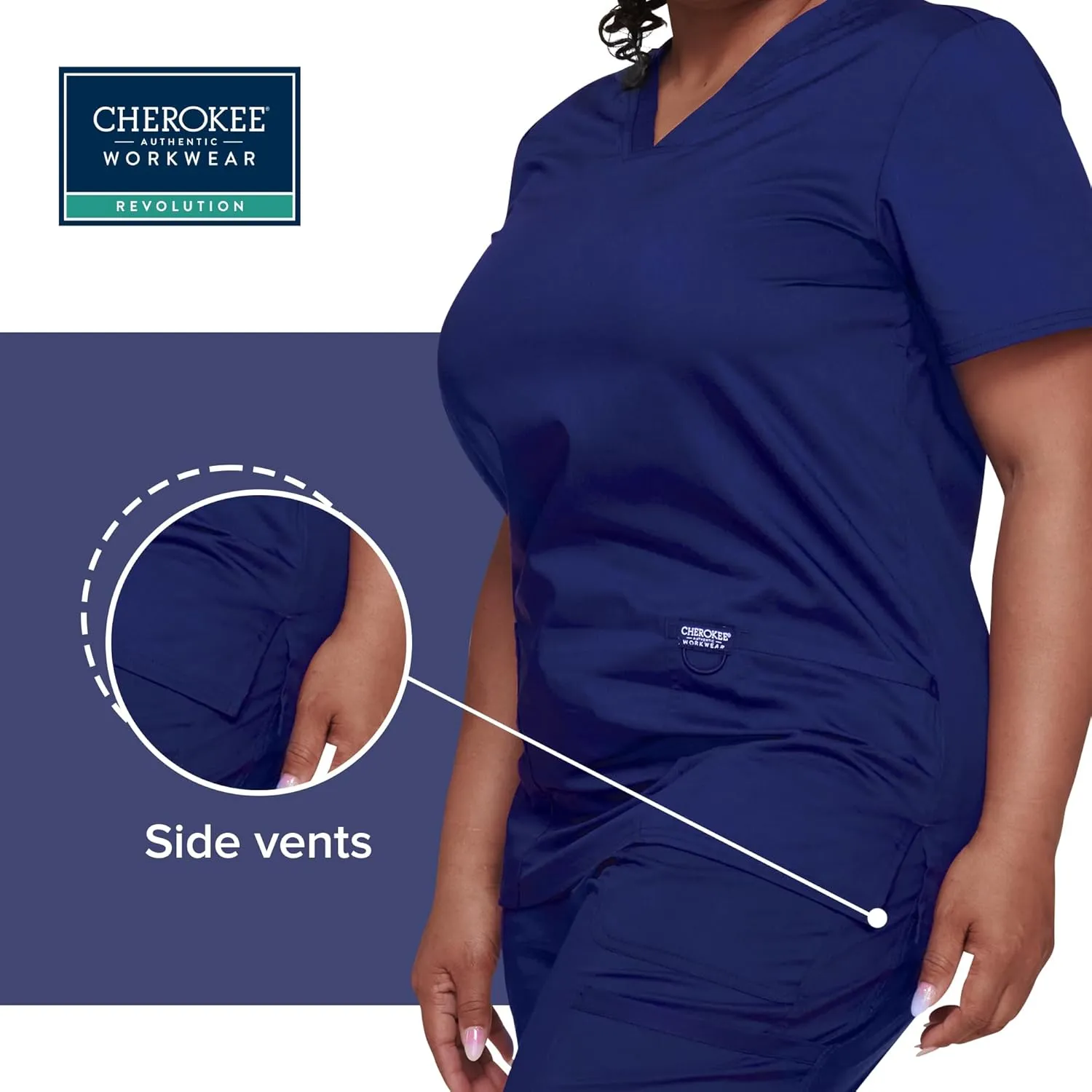 Cherokee Medical Women's Scrub Top V-Neck with 3 Pockets & Soft Fabric WW620