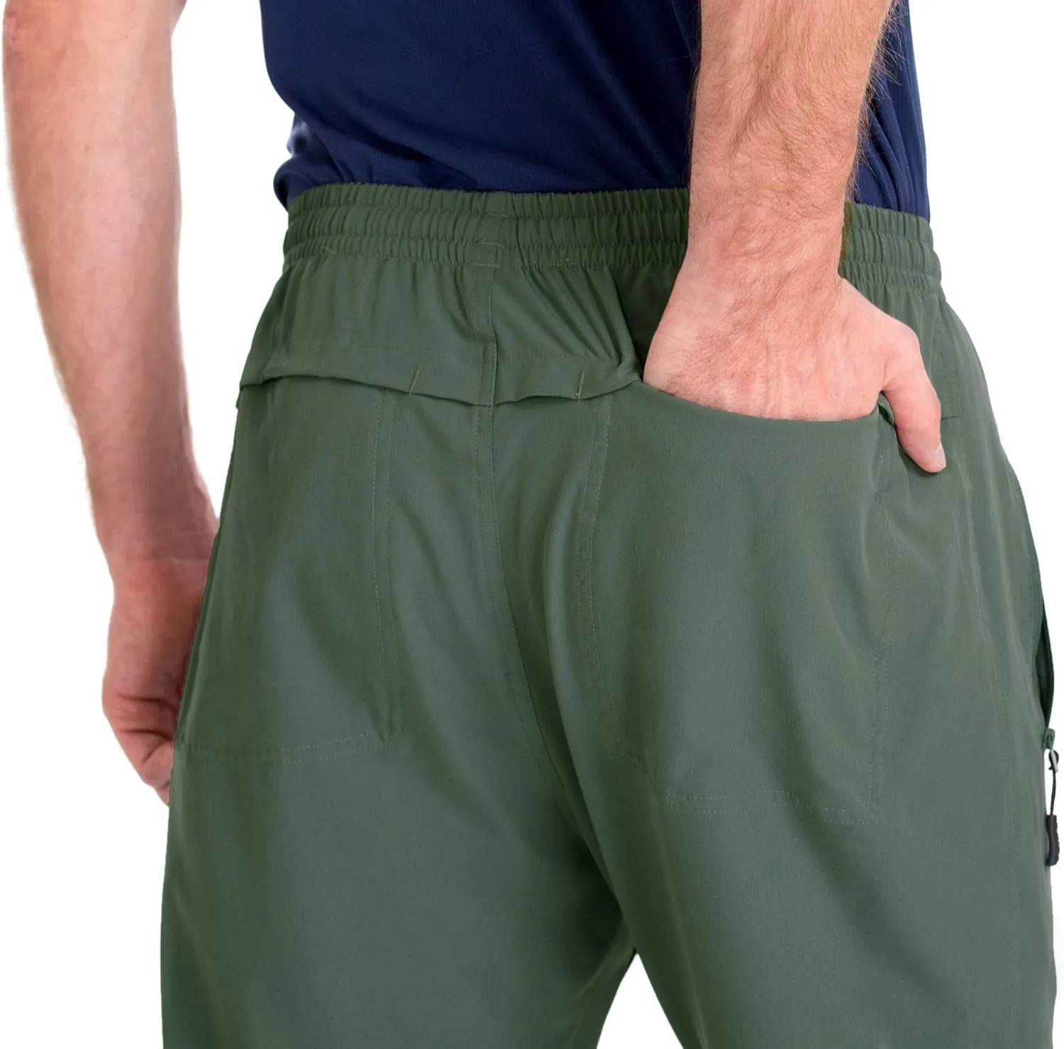 clothin Mens Workout Athletic Pants Elastic-Waist Drawstring Pants for Sport Exercise Travel,Quick-Dry,Stretchy