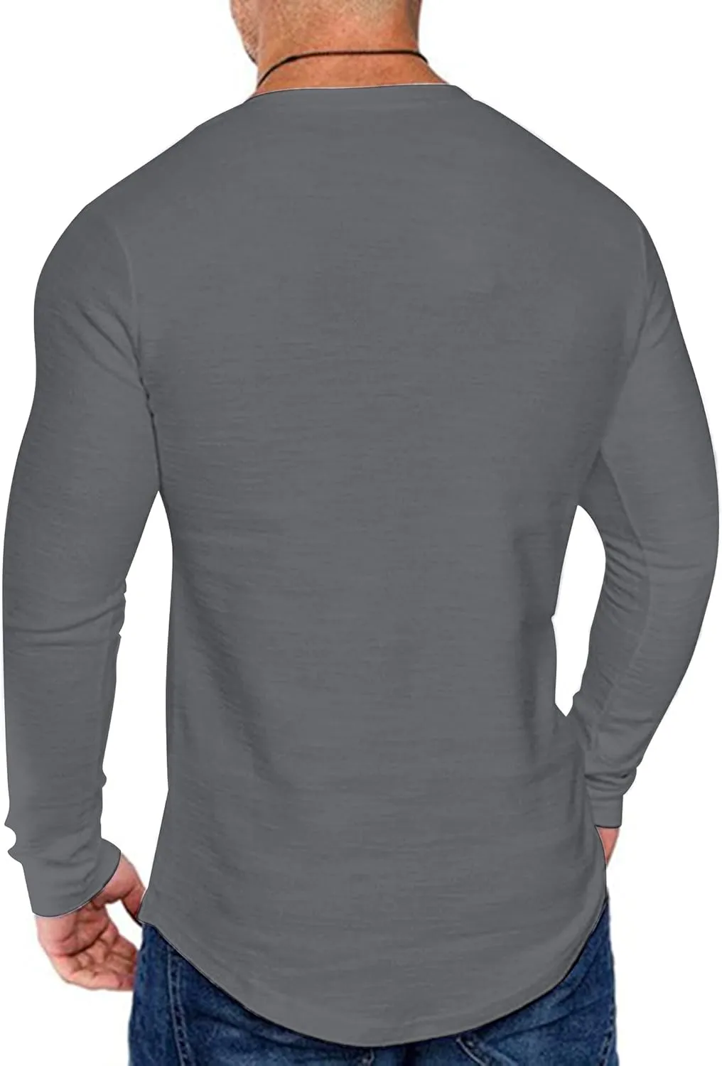 COOFANDY Men 2 Pack Muscle Fitted T Shirt Gym Workout Athletic Long Sleeves Tee