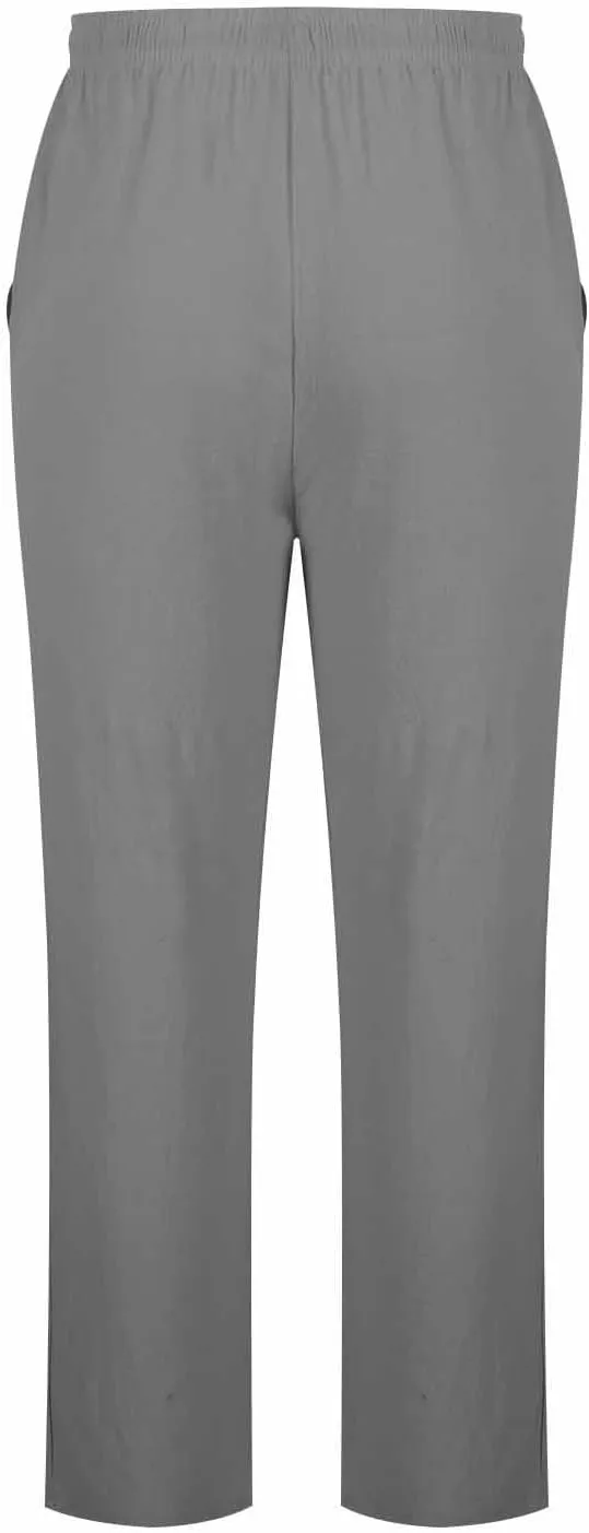 Cotton Linen Pants Men Casual Loose Fit Elastic Drawstring Waist Wide Leg Pant Lightweight Summer Beach Pants Pockets