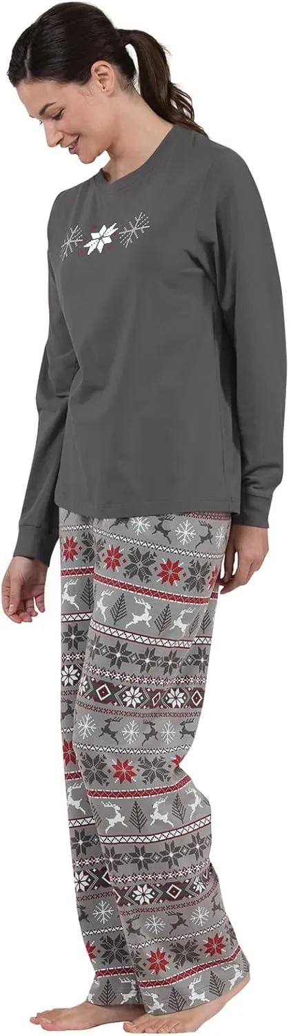 Fazortev Family Matching Christmas Pajamas Set Holiday Xmas PJS Set for Couples Sleepwear