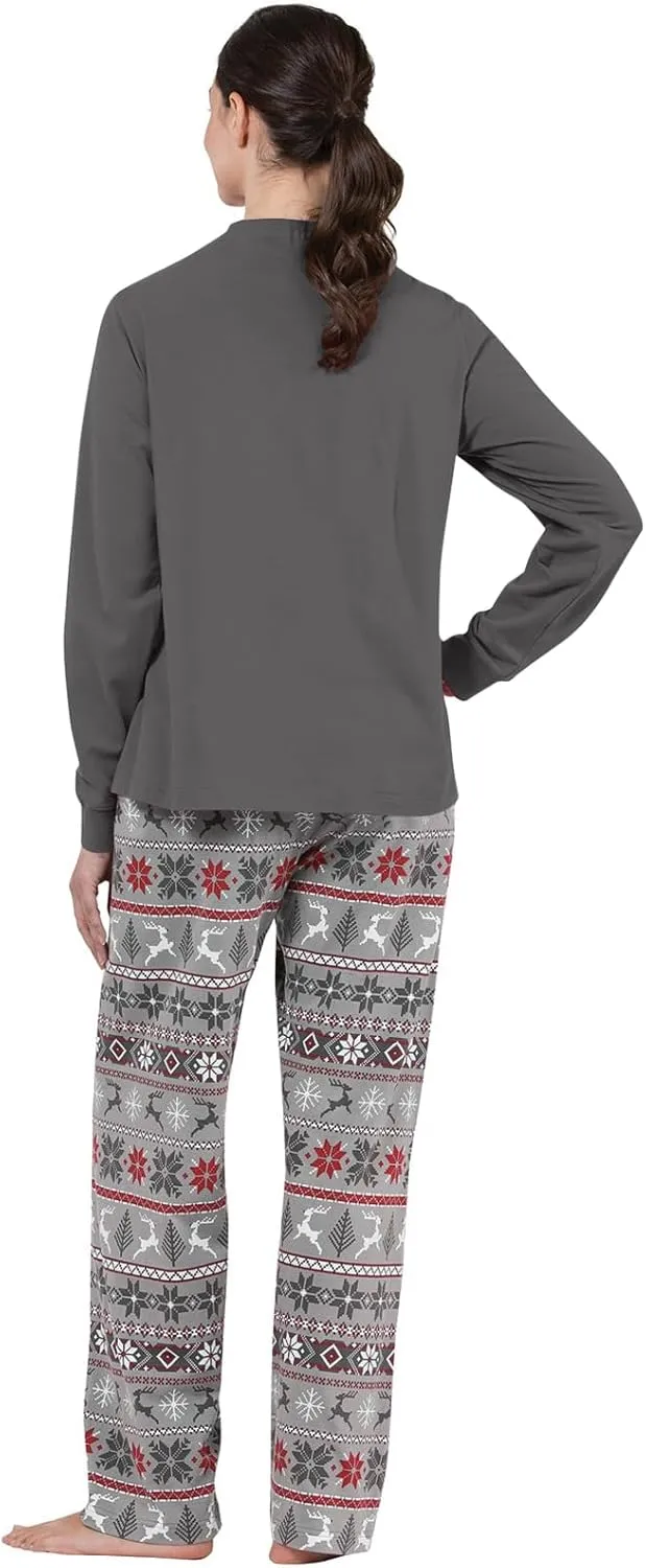 Fazortev Family Matching Christmas Pajamas Set Holiday Xmas PJS Set for Couples Sleepwear