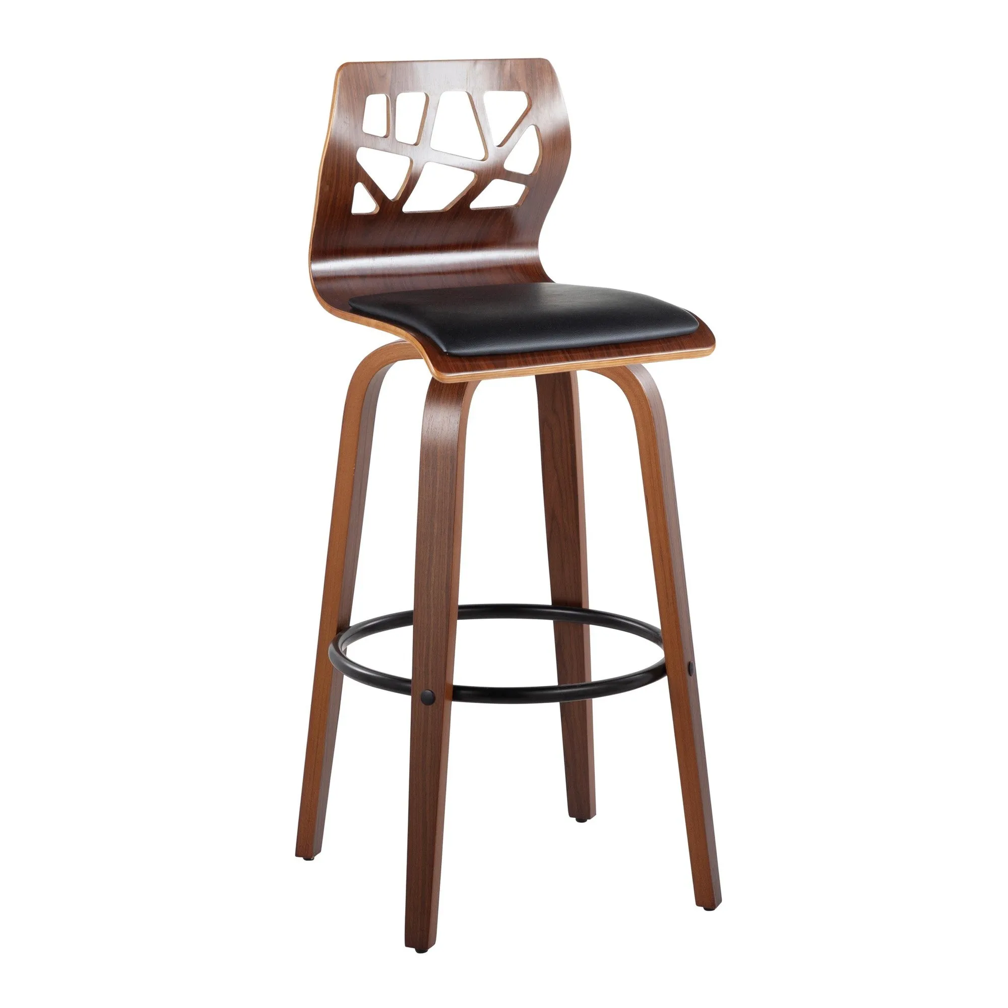 Folia 30" Fixed-Height Counter Stool - Set of 2 Black By LumiSource