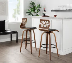 Folia 30" Fixed-Height Counter Stool - Set of 2 Black By LumiSource