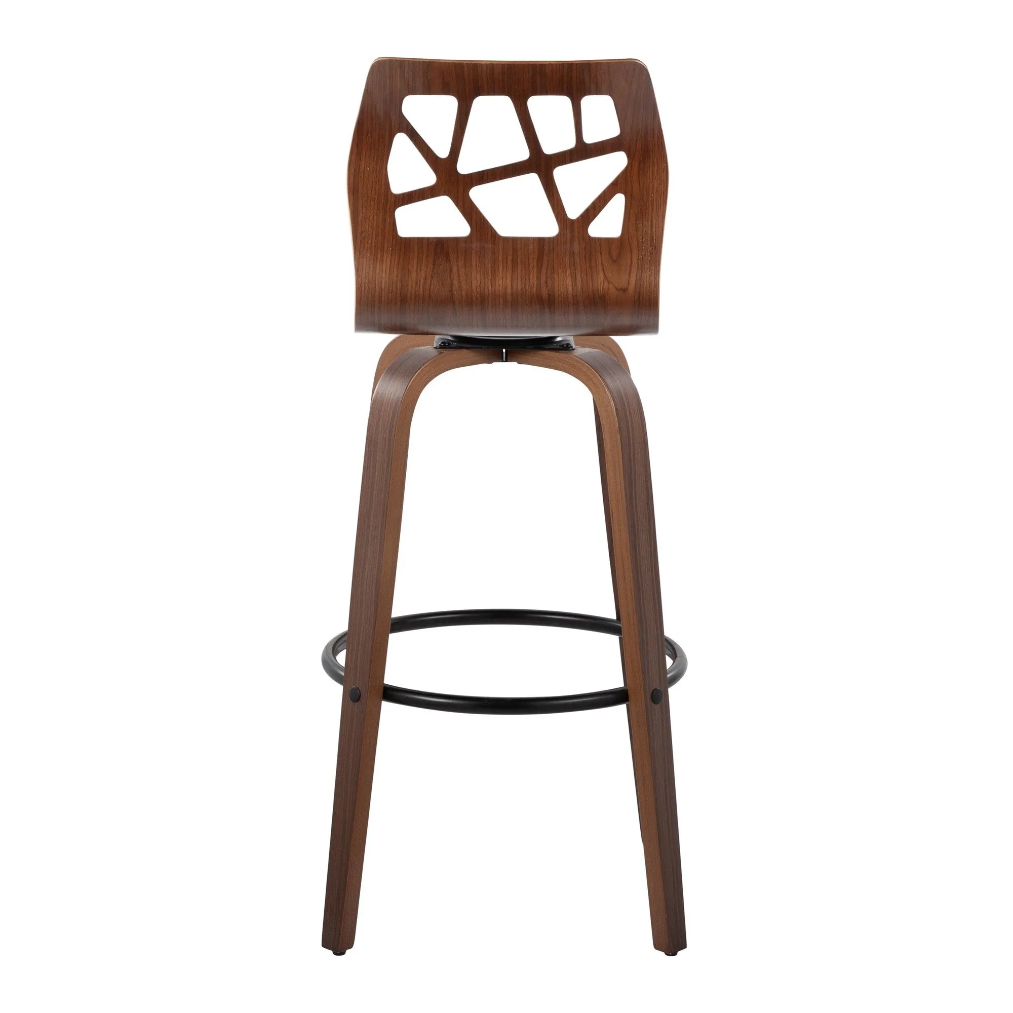 Folia 30" Fixed-Height Counter Stool - Set of 2 Black By LumiSource