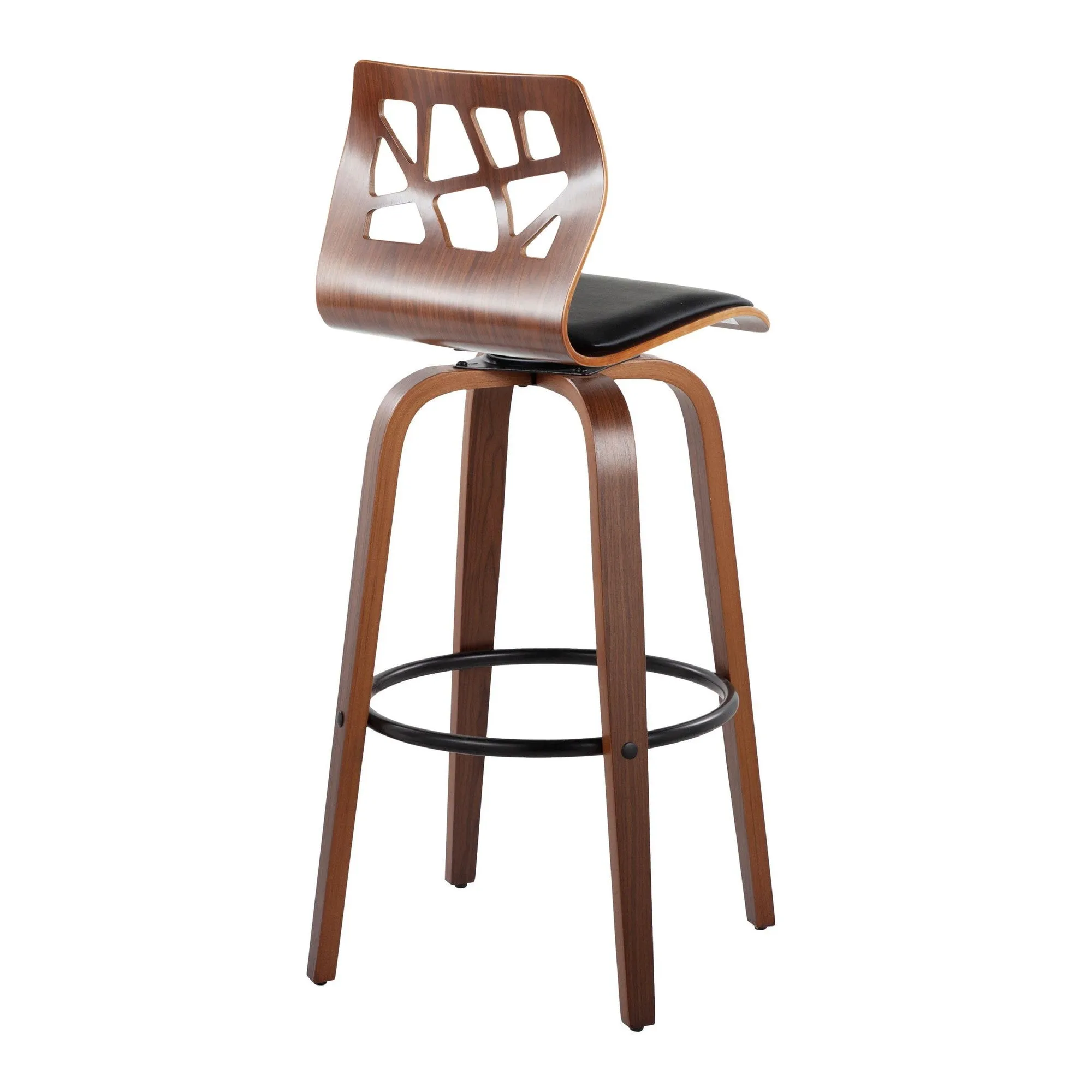 Folia 30" Fixed-Height Counter Stool - Set of 2 Black By LumiSource