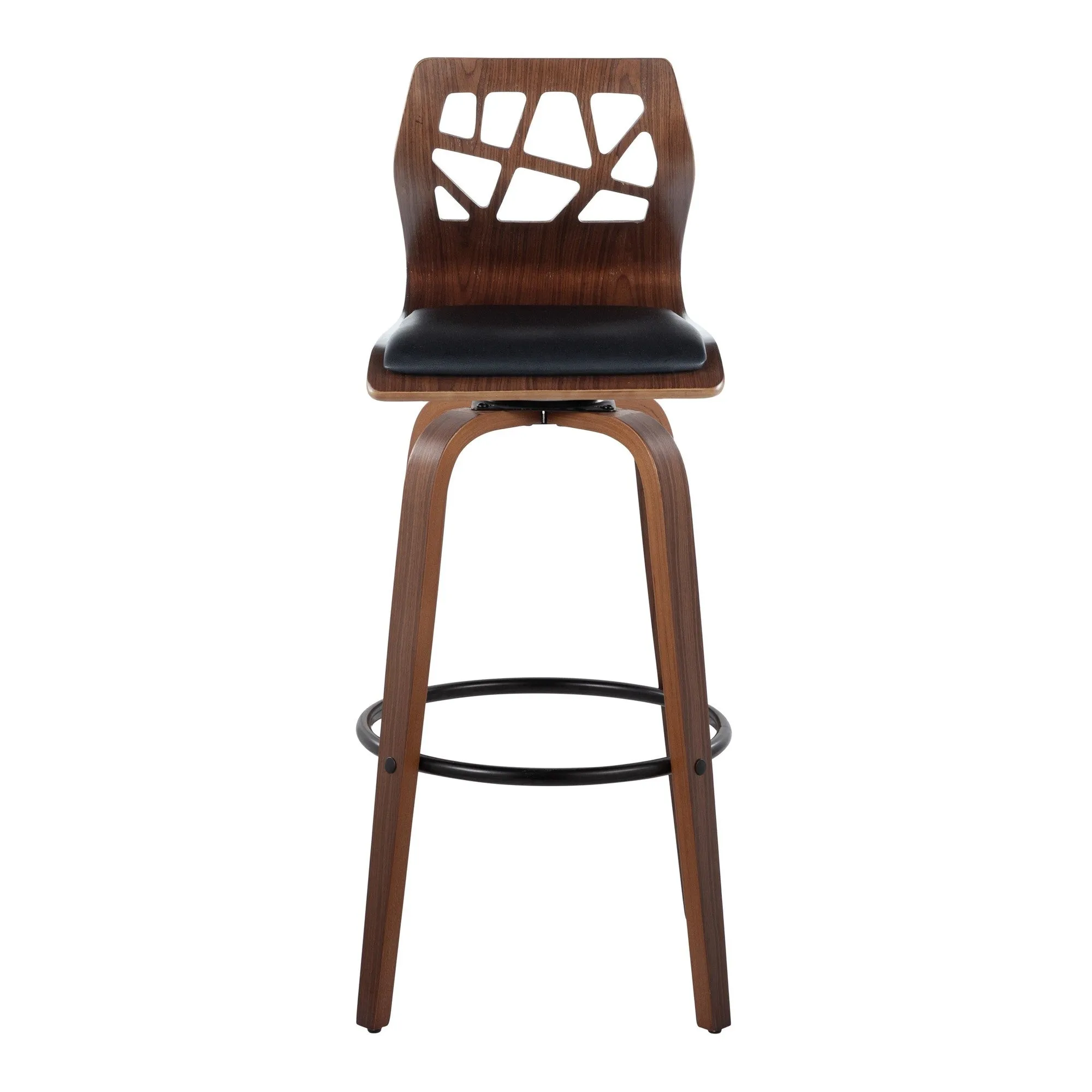 Folia 30" Fixed-Height Counter Stool - Set of 2 Black By LumiSource