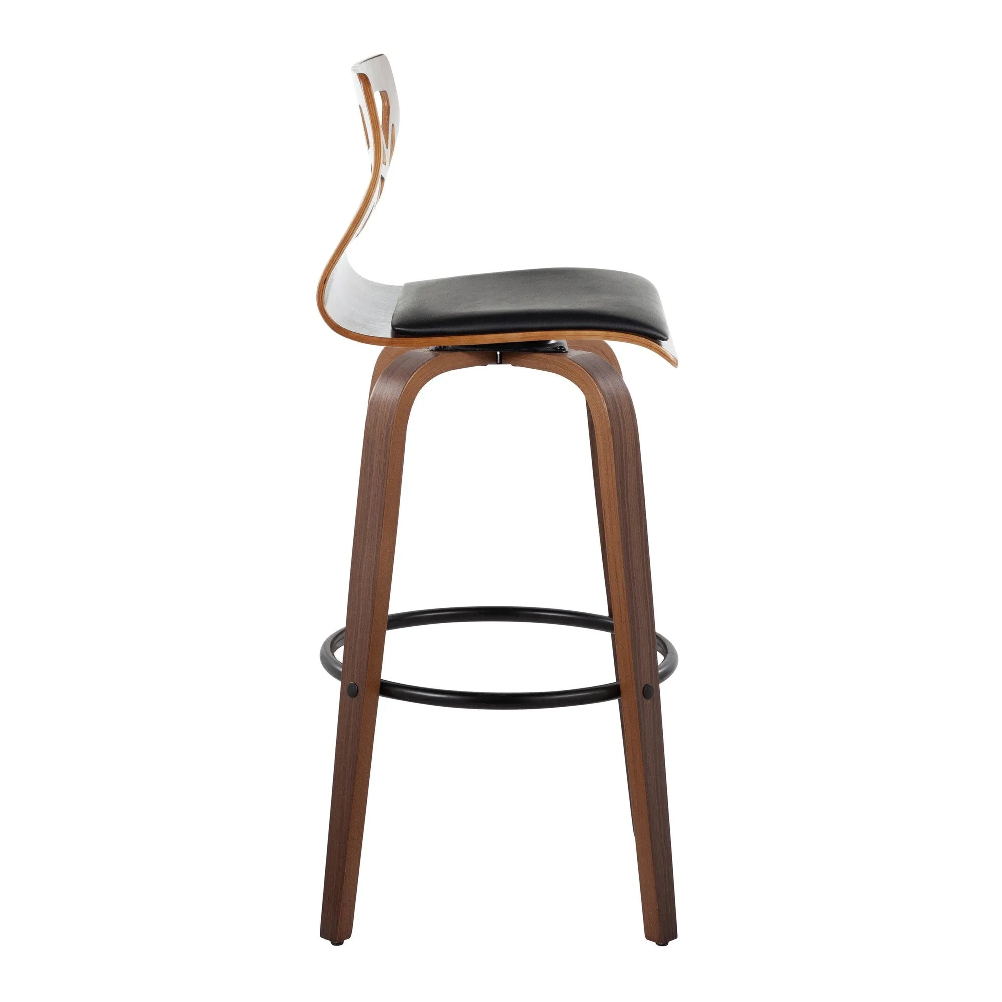 Folia 30" Fixed-Height Counter Stool - Set of 2 Black By LumiSource