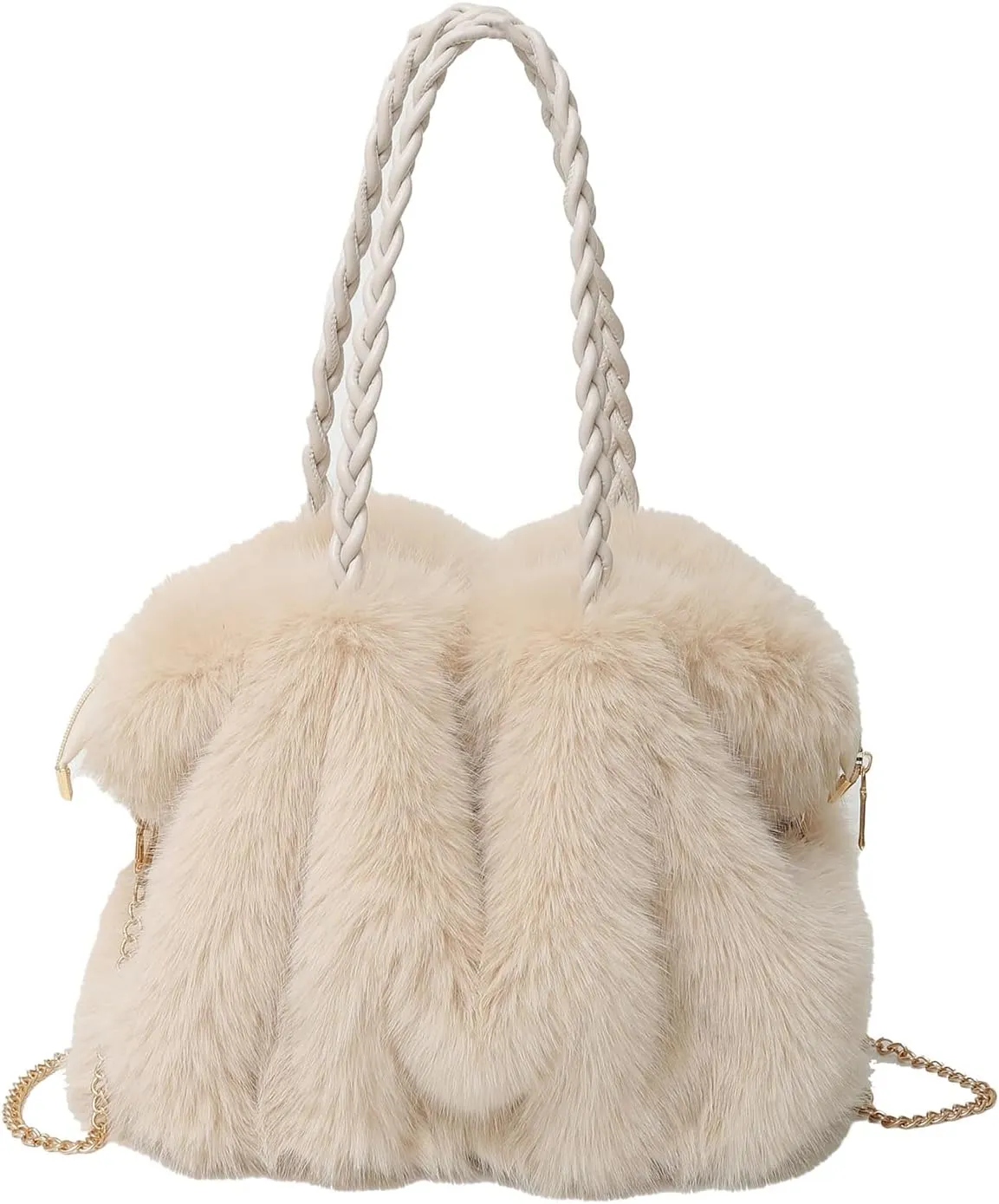 Furry Purse Winter Fluffy Bags for Women Fuzzy Tote Bag Handbags Faux Fur Bag Fluffy Shoulder Crossbody Bag