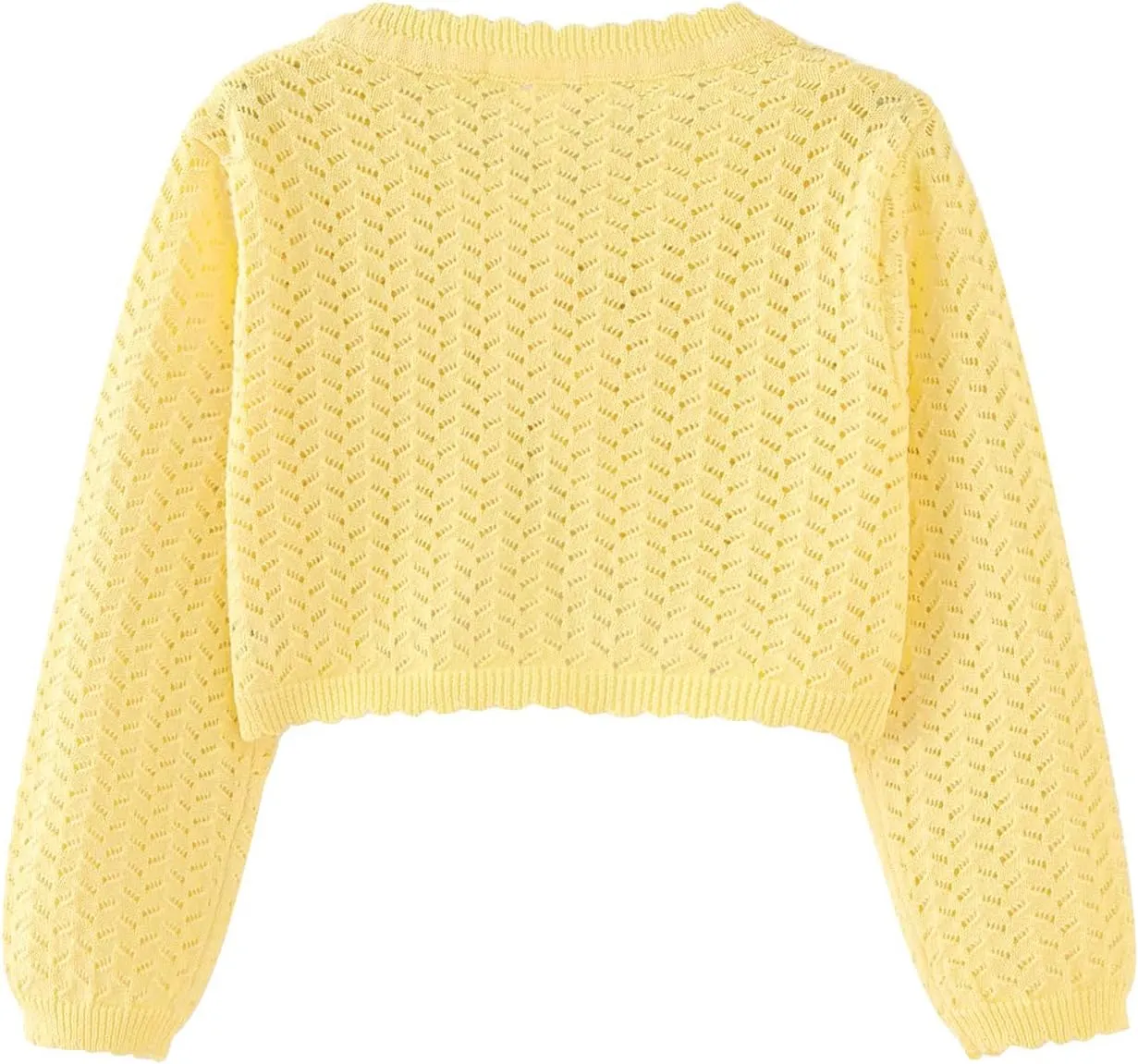 Girls Cardigan Sweater Toddler Bolero Shrug Baby Kids Long Sleeve Dress Up Button Closure Cropped Jacket Tops