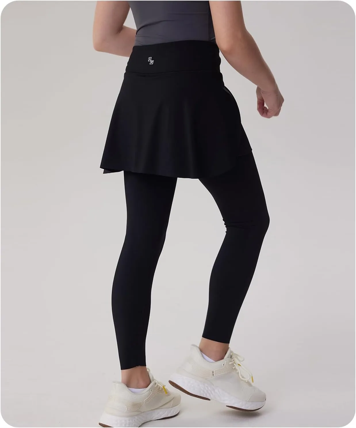 Girls Skirted Leggings with Pockets Athletic Tennis Skorts Stretchy Kids Yoga Pants with Ruffle Skirt