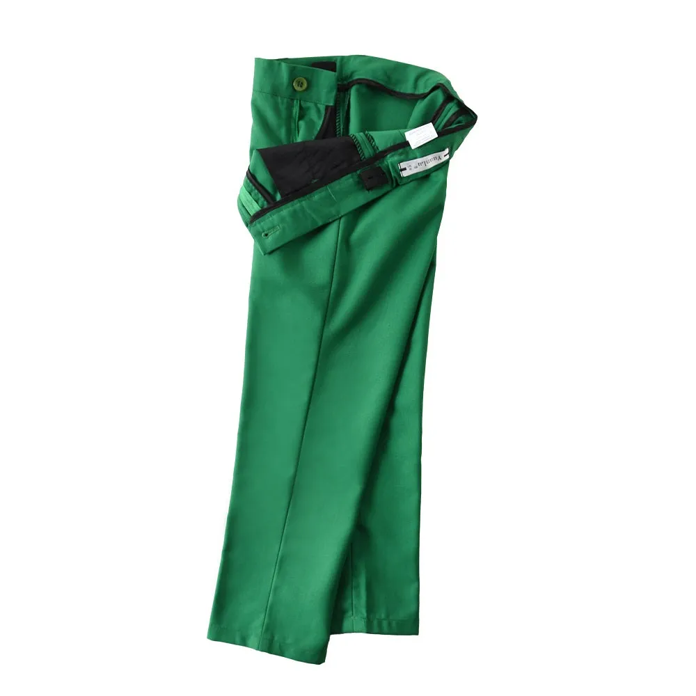 Green 4 Piece Boy's Formal Suits With Vest Pants Shirt Tie