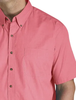 Harbor Bay by DXL Men's Big and Tall Easy-Care Solid Sport Shirt