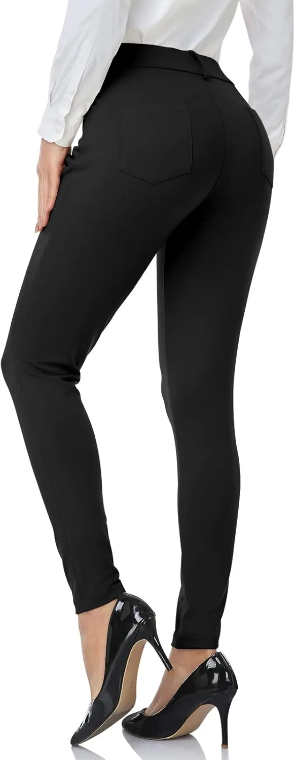 HISKYWIN Womens Dress Pants Stretch Work Office Business Slacks Comfy Yoga Golf Pants with Pockets