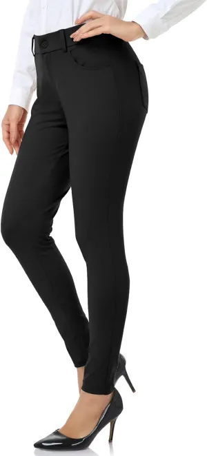 HISKYWIN Womens Dress Pants Stretch Work Office Business Slacks Comfy Yoga Golf Pants with Pockets