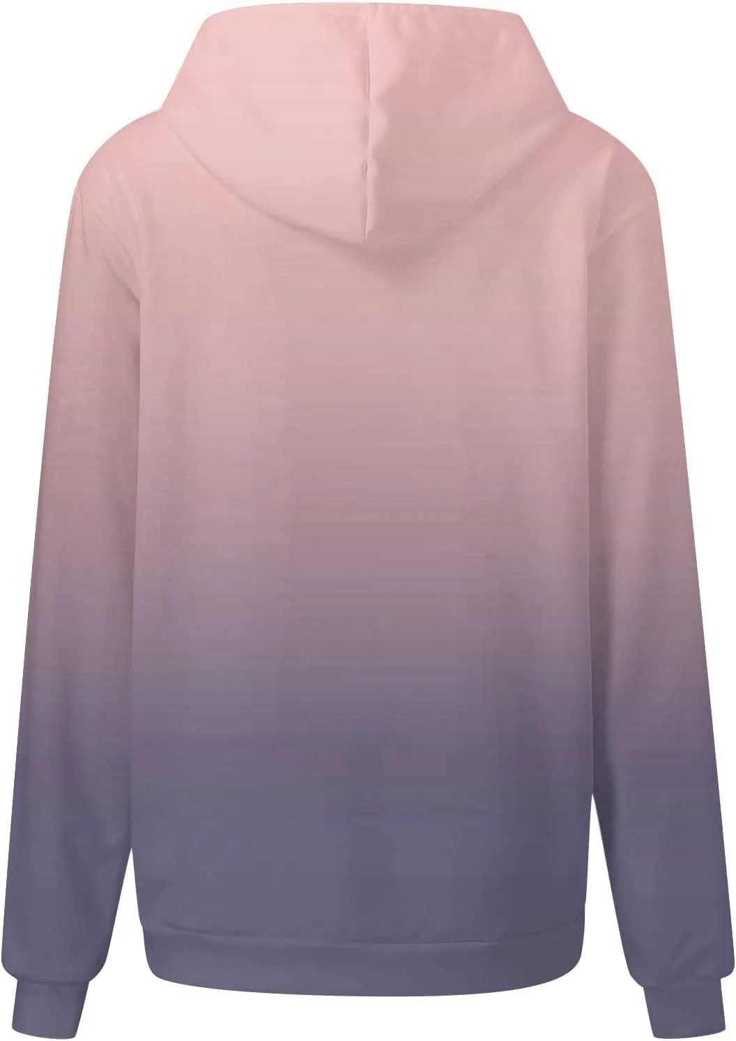 Hoodies for Women 2024 Y2K Gradient Oversized Sweatshirt Trendy Casual Drawstring Hooded Pullover with Pockets