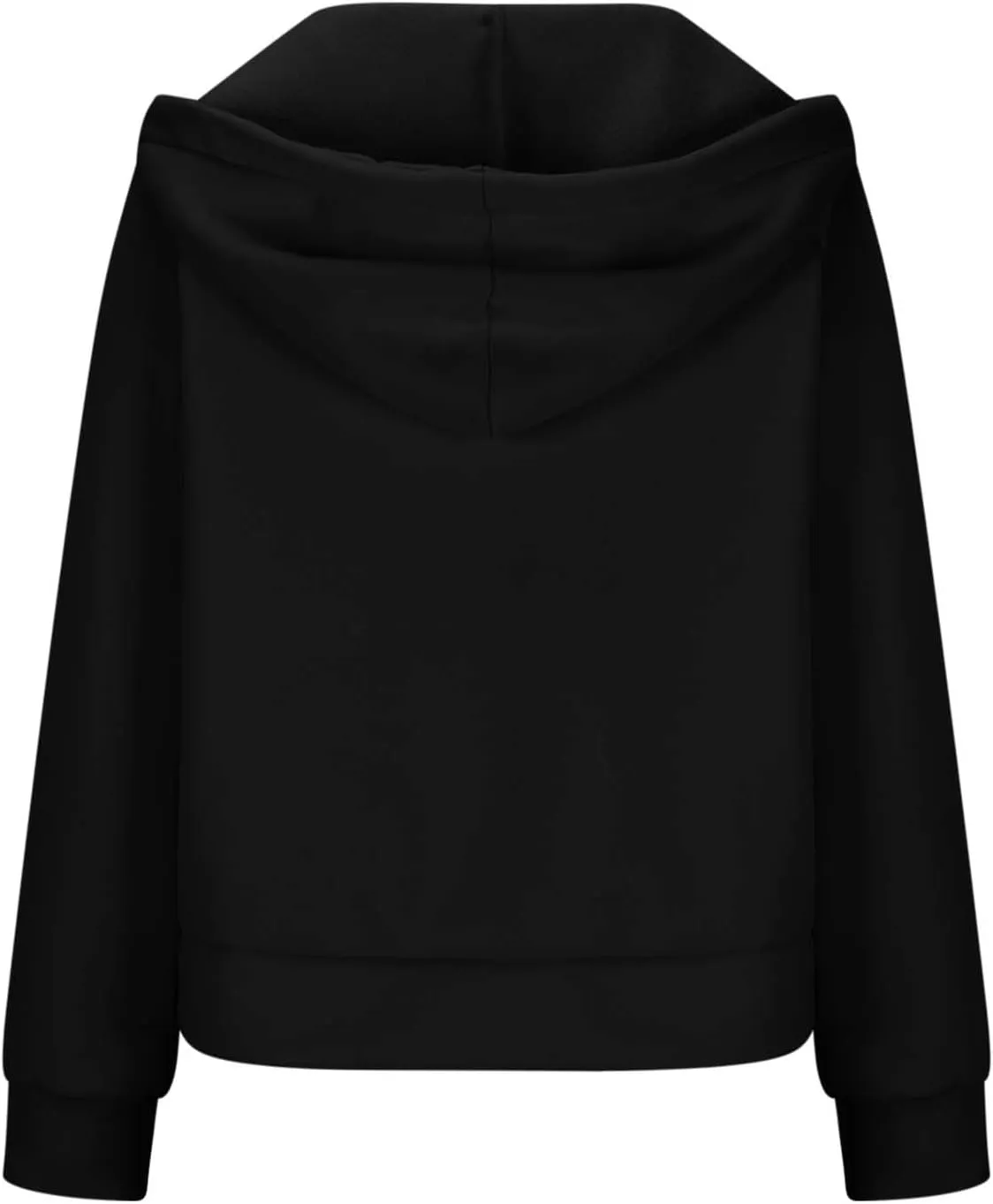 Hoodies for Women Crop Zip Up Sweatshirts Casual Loose Fit Pullover Womens Fashion Vacation Party Tops Thumb Hole