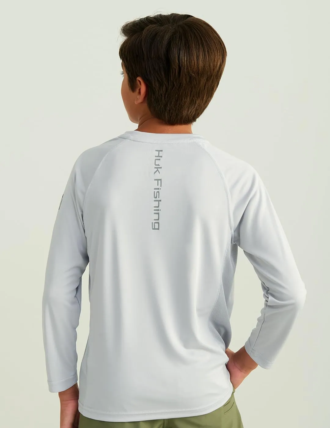 HUK Boy's Pursuit Solid Long Sleeve, Fishing Shirt for Kids