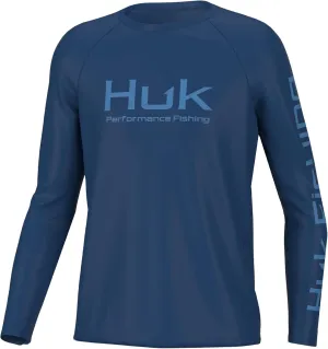 HUK Boy's Pursuit Solid Long Sleeve, Fishing Shirt for Kids