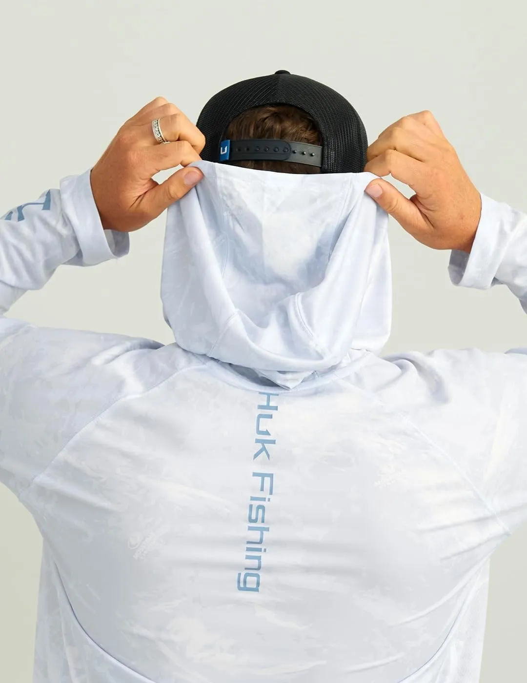 HUK Men's Pursuit Pattern Crew Sleeve, Performance Shirt