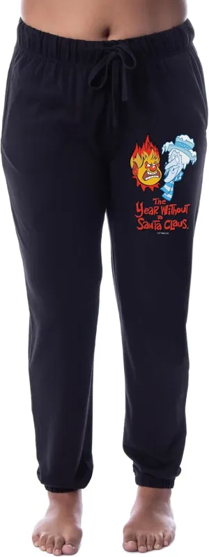 INTIMO The Year Without a Santa Claus Womens' Heat Miser Snow Sleep Jogger Pajama Pants
