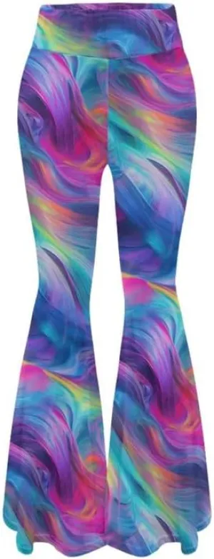 Irisjudy Women Flare Leggings Skulls Elastic High Waist Bootcut Yoga Pants Bell Bottom Camouflage Flared Sweatpants for Women