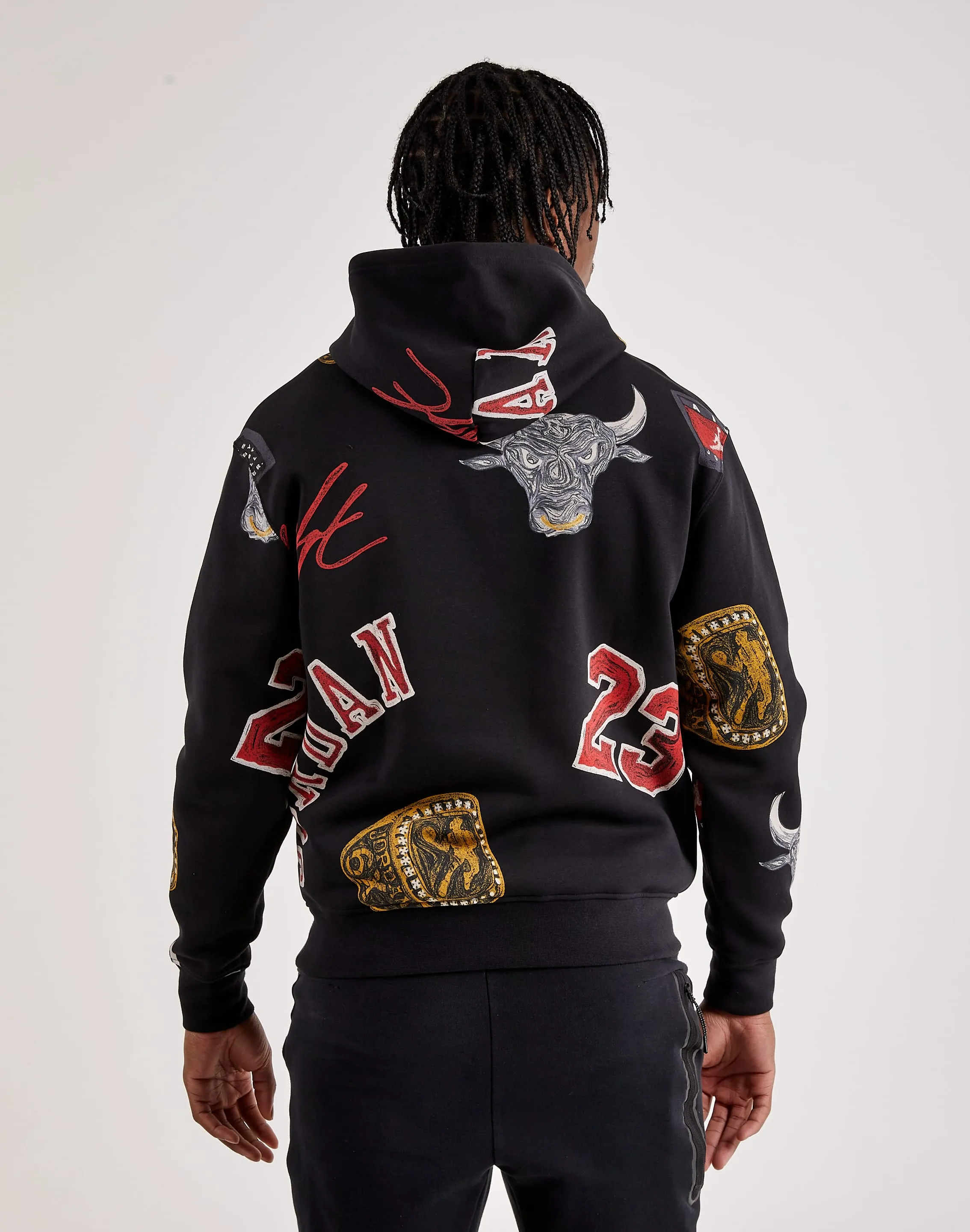 Jordan Essentials Fleece Allover Print Pullover Hoodie