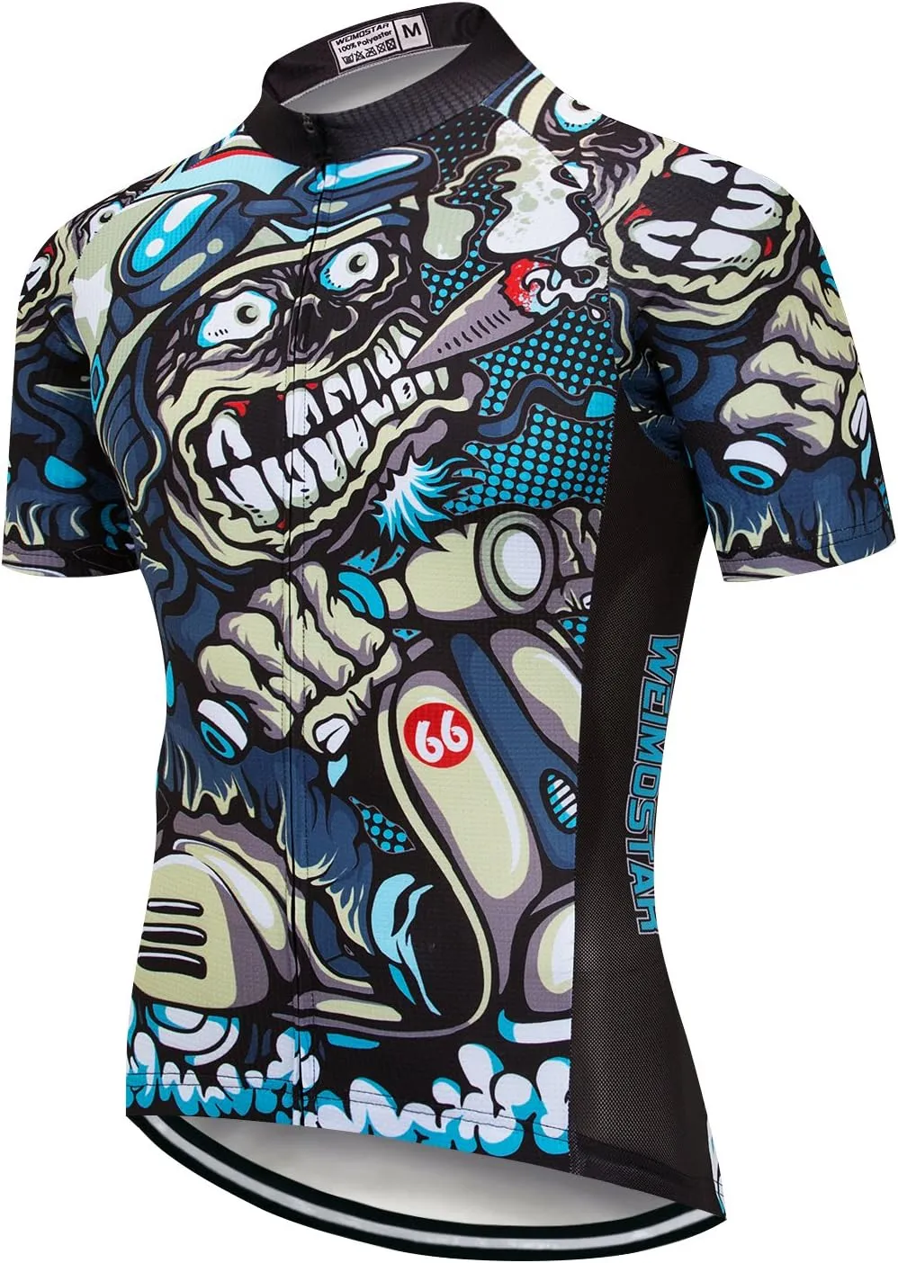 JPOJPO Men Cycling Jersey Bike Short Sleeve Summer Bicycle Full Zipper Clothing Shirt Tops Quick-Dry S-3XL