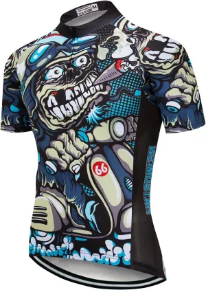 JPOJPO Men Cycling Jersey Bike Short Sleeve Summer Bicycle Full Zipper Clothing Shirt Tops Quick-Dry S-3XL