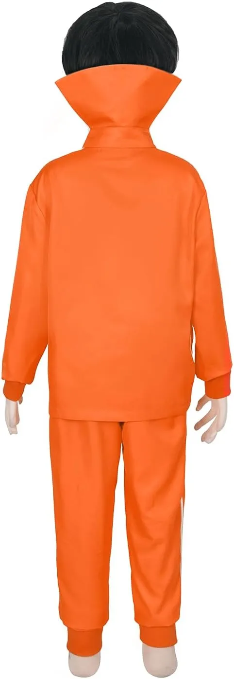 Kid sports suit 2-piece hoodie sportswear suit fashion sportswear suit with wig glasses